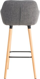 thumbnail of DELUKE® Barhocker mit Lehne Hellgrau VILO - Stoffbezug, 99x55x46cm | Barhocker mit Lehne Tresenhocker Barstuhl Küchenhocker Thekenhocker hoher Stuhl