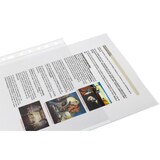 thumbnail of Caixa de 100 capas de polipropileno extra com indicador branco, lombada reforçada, tamanho Fólio, 16 furos Grafoplás