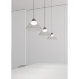 thumbnail of Lámpara colgante LED empotrable cónica Ark de 3000K y 6W, diseño moderno transparente y marco con acabado negro para iluminación interior.