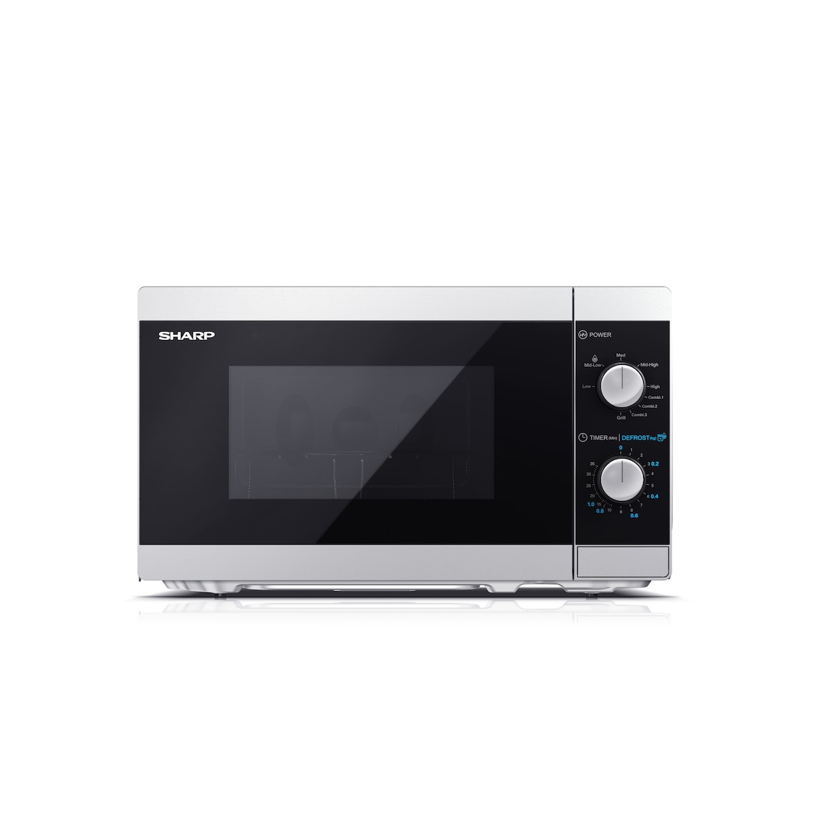 Sharp Mikrowelle 20L mit Grill Silber YC-MG01E-S