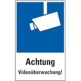 thumbnail of Aufkleber I Hinweis-Kombischild Achtung Videoüberwachung!, Folie, selbstklebend, 200x300mm
