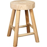 thumbnail of Banqueta feita à mão em madeira - Ø 26 x 40 cm - Castanho