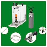 thumbnail of Komplett Set - Zapfanlage, Bierzapfanlage, Bierkoffer, Durchlaufkühler PYGMY 25 LE, 1-leitig Trockenkühler, 30 L/h, Green Line, Zapfkopf:NC Adapter