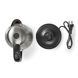 thumbnail of Nedis Wasserkocher - 1.7 l - Edelstahl - Schwarz / Silber - Um 360 Grad drehbar - Verdecktes Heizelement - Strix Controller - Boil-dry protection
