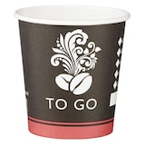 thumbnail of RIOBA Einwegbecher To Go, Pappe, 0.1 l, Ø 6.3 cm 6.5 cm, schwarz, 80 Stück