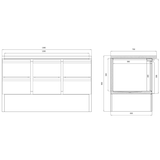 thumbnail of Mesa refrigerada de 6 gavetas, aço inox, refrigeração estática, 85 x 137 x 70 cm, GN1/1, 435 W, EASYLINE, 368L, 10016 Vaiotec
