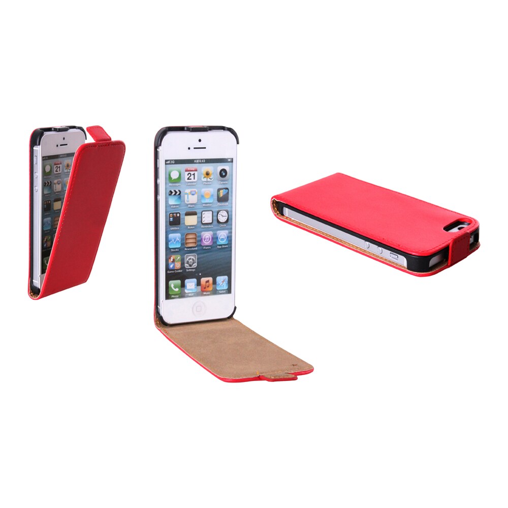 Flip Case für Apple iPhone 5 rot ultra slim