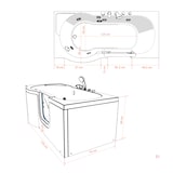 thumbnail of Seniorenwanne mit Tür S12-TH-R Badewanne 85x170cm