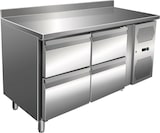 thumbnail of Gastro Edelstahl Kühltisch Kühltheke 4 Schubladen 115 L -2/+8°C Umluftkühlung mit Aufkantung