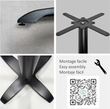 thumbnail of RestooTab - Tisch Bazila Ø110cm Dekor metallisierter Stein