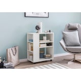 thumbnail of Regal WL5.694 Weiß 60 x 75 x 35  cm Regalwagen mit Rollen Holz, Schmales Küchen-Regal, Telefontisch Rollwagen Modern, Bücher-Regal schmal