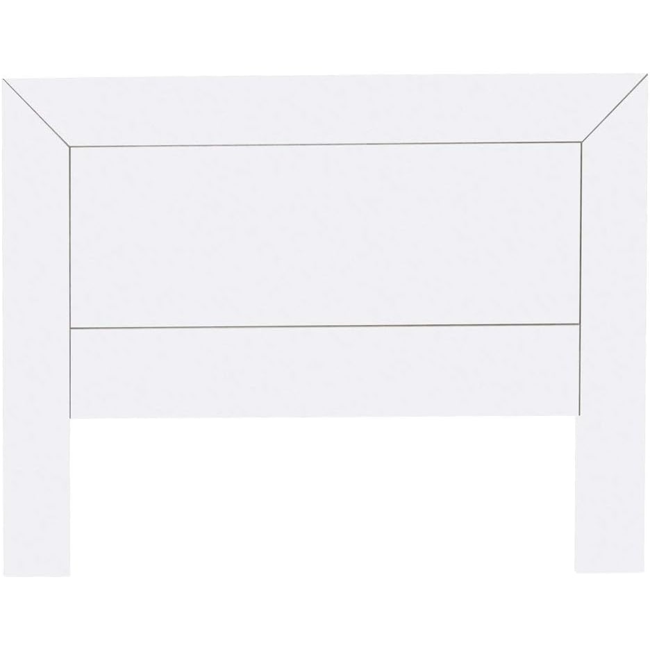 Cabecero para somier de 135, Moblit, Serie Kalpe, Madera de Pino Macizo y MDF, Medidas: (110x145x2) cm (altoxanchoxfondo), Blanco Lacado