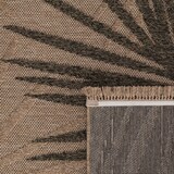 thumbnail of Outdoor Teppich Blätter Balkon, Terrasse schmutzabweisend Beige Rechteckig 80x150 | 100% Polypropylen | Florhöhe: 7 mm