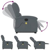 thumbnail of vidaXL Massagesessel mit Aufstehhilfe Elektrisch Dunkelgrau Samt