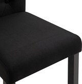 thumbnail of Esszimmerstühle VEDA 6er Set Schwarz Stoff | Polsterstühle Küchenstuhl Wohnzimmerstühle Essstühle bequem