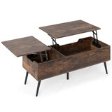 thumbnail of Helloshop26 - Couchtisch mit Hubfunktion 111 x 48 x 40-53,5 cm mit praktischem Stauraum modernem Stil braunes Holz 20_0013800