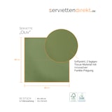 thumbnail of Softpoint Serviette in Oliv, 1/4-Falz, 40 x 40 cm, 50 Stück - Mank
