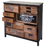 thumbnail of Apothekerskast HWC-A43, ladekast, massief dennenhout vintage shabby look 90x90x32cm