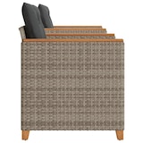 thumbnail of vidaXL 3-tlg. Bistro-Set mit Kissen Grau Poly Rattan Akazienholz