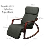 thumbnail of Fauteuil à bascule relaxant avec repose-pieds, modèle ZEN NOYER et NOIR par Yelloo