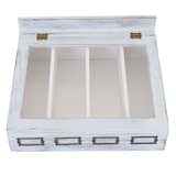 thumbnail of Cubertero HWC-C25, Caja de madera con tapa Cubertero, Paulownia 17x37x33cm ~ blanco, shabby