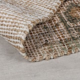 thumbnail of Robuster Vintage-Teppich aus Jute & Polyester, ideal für viel genutzte Räume, rutschfest, braun-grün - `Deepe`. 160x230 cm | Kadima Design