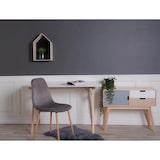 thumbnail of Bureau - Wit - Natuurlijke houten poten