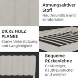 thumbnail of Moderner Minimalistischer Polsterbettrahmen 160x200 cm in Beige – Funktionales Schlafzimmermöbel ohne Stauraum