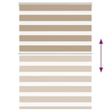 thumbnail of vidaXL Doppelrollo Sandbraun 100x150 cm Stoffbreite 95,9 cm Polyester