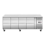 thumbnail of Skyrainbow Kühltisch mit 8 Schubladen mit Aufkantung, Umluft, 223x70