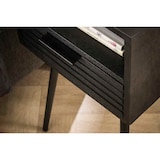 thumbnail of KAWOLA Nachttisch MIENA Beistelltisch Mangoholz schwarz 1 Schublade