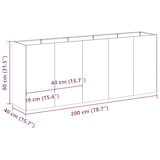 thumbnail of vidaXL Pflanzkübel Schwarz 200x40x80 cm Kaltgewalzter Stahl