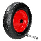 thumbnail of ECD Germany Schubkarrenrad 4er Set luftbereift 4.80/4.00-8 Ø390 mm, 200 kg, Reifen mit Stahlfelge Rot, Ersatzrad für Schubkarre
