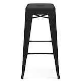 thumbnail of Table haute de jardin et 4 tabourets en métal noir mat - Oviala