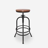 thumbnail of Sgabello da bar vintage industriale regolabile con poggiapiedi Klom-SGA551WNE
