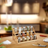 thumbnail of Relaxdays Gewürzregal, Bambus, HxBxT: 23,5 x 39,5 x 21,5 cm, 3 Ebenen, Gewürzhalter stehend, Gewürzaufbewahrung, natur