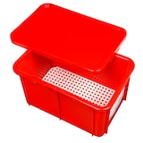 thumbnail of GILAC Bac renforcé HACCP 600 x 400 + couvercle - 55 L - Rouge G119909