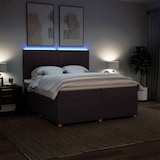 thumbnail of vidaXL Boxspringbett mit Matratze Dunkelbraun 200x200 cm Stoff