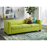 thumbnail of 3er Sofa Couch Loungesofa Lille ~ Kunstleder, hellgrün
