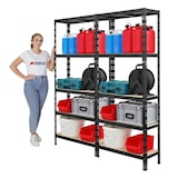 thumbnail of PROREGAL Mega Deal 2x Schwerlastregal APOLLO HxBxT 180x75x30 cm Fachlast 175kg Schwarz Kellerregal, Steckregal, Garagenregal, Lagerregal