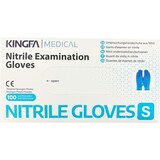 thumbnail of Kingfa Nitril Handschuhe, blau, puderfrei, 100er Box :  Größe S