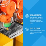 thumbnail of Royal Catering Orangenpresse - elektrisch - halb automatisch - 120 W - 20 Orangen/min -