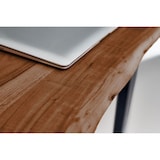 thumbnail of Esstisch Baumkante Massiv Akazie nussbaum 120 x 80 schwarz NIAH