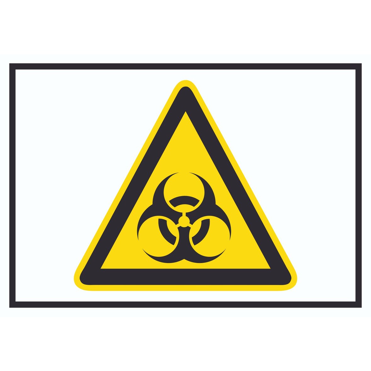 Achtung Biogefährdung Symbol A4 (210x297mm) Schild