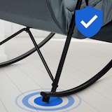 thumbnail of Schaukelstuhl Cathy dunkelgrau/Samt