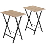 thumbnail of tectake Ensemble de 2 tables d’appoint pliables Phoenix - Bois clair industriel, Chêne Sonoma - 404778