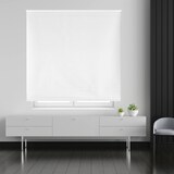 thumbnail of WellHome - Ondoorzichtig polyester rolgordijn 110 x 175 cm (Breedte x Hoogte) Gebroken wit