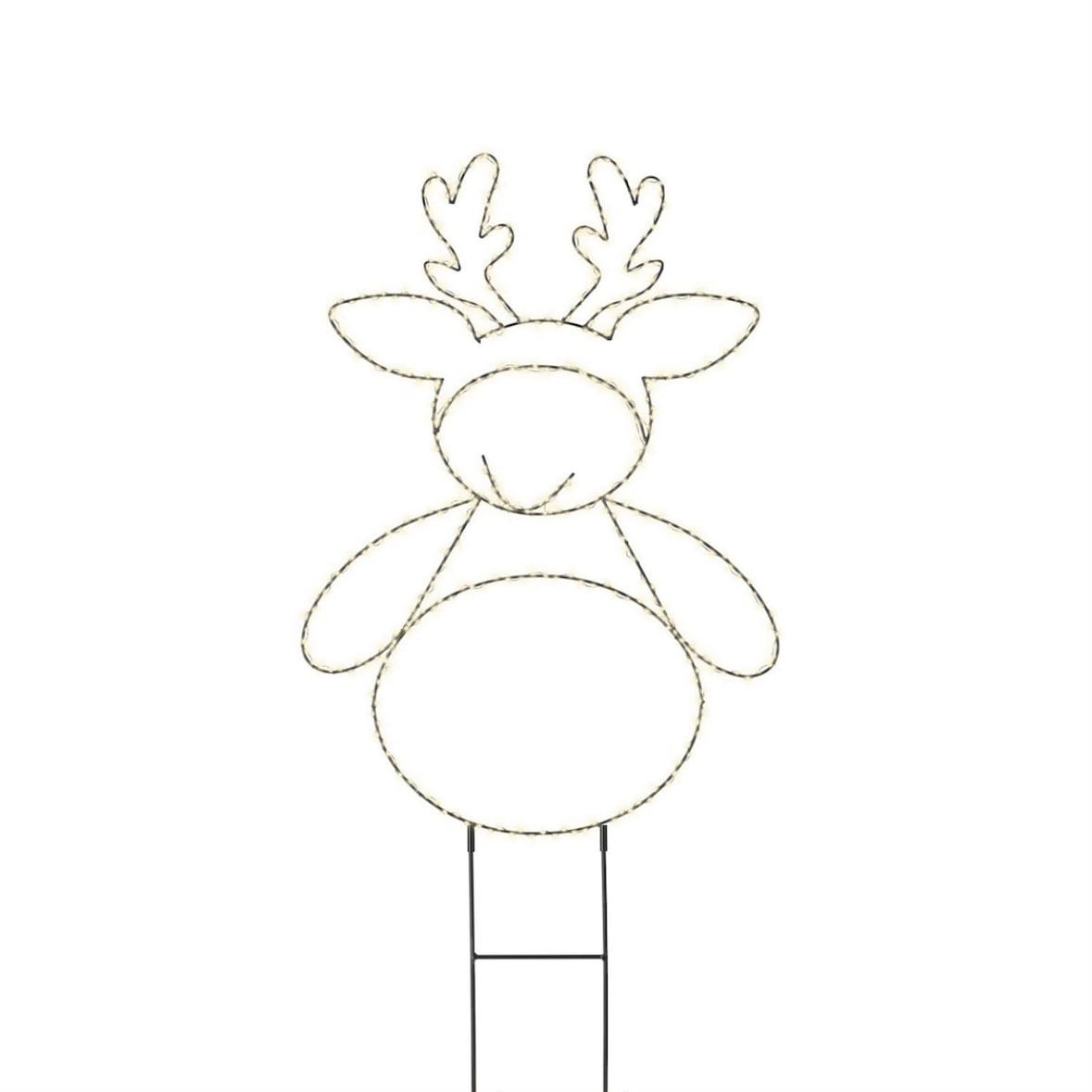 LED Gartenstecker Rentier Silhouette 450LED H:77cm Weihnachtsdeko Vorgarten
