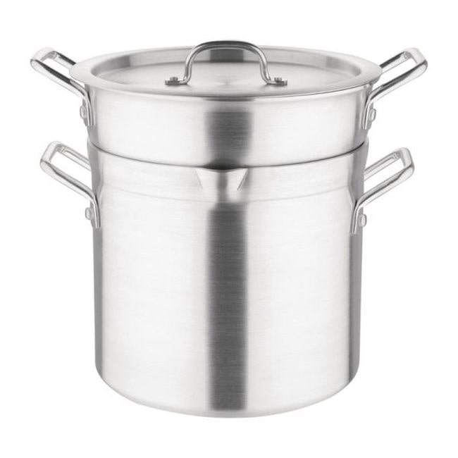 Vogue dubbele kookpot van aluminium 28 cm