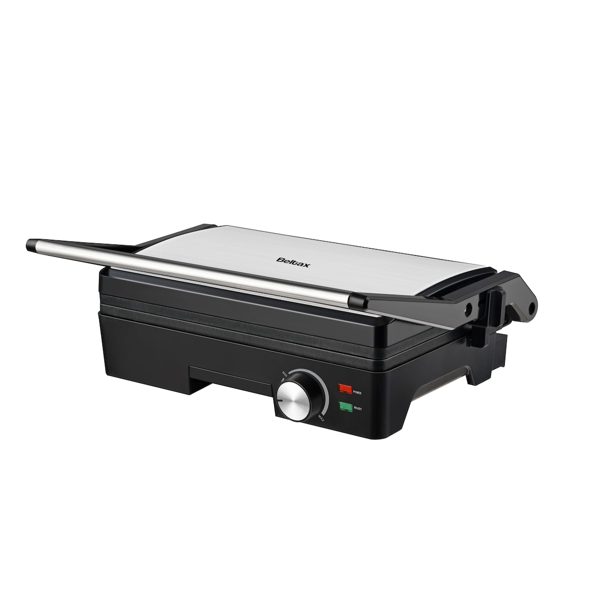 BELTAX BSG-2216 Parrilla eléctrica, Potencia: 1600W, 27,6 x 17 cm, Apertura hasta 180°, Luz piloto